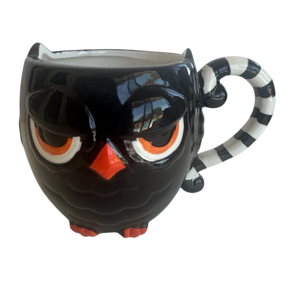 Halloween Owl Mug 4” tall Ceramic Boston Warehouse